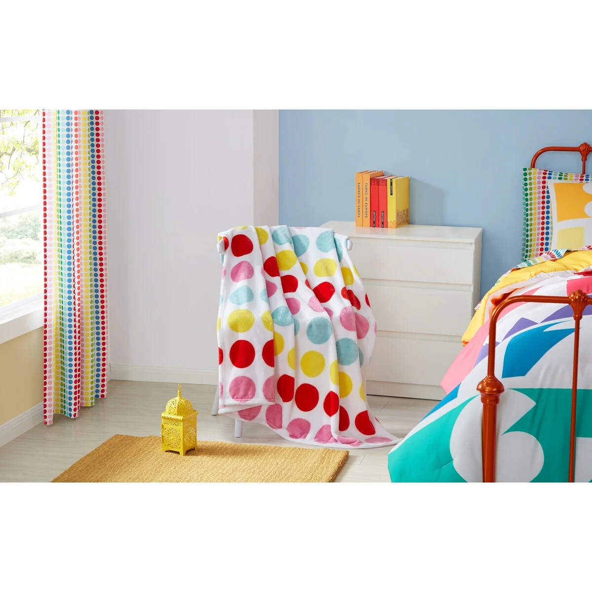 Asher Home Kids Candy Drop Plush Throw Blanket