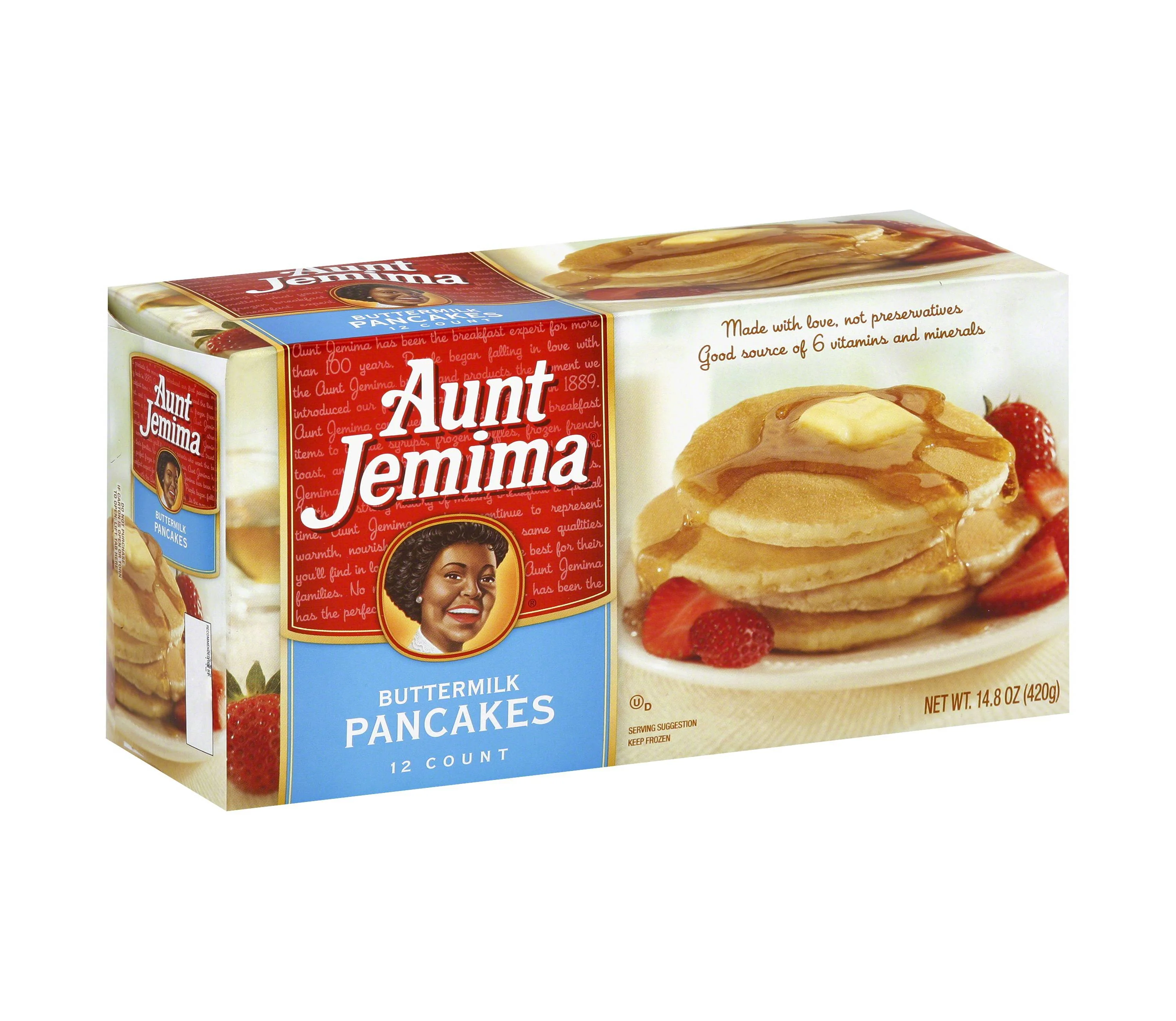 Aunt Jemima Buttermilk Pancakes 14.8oz, 12ct