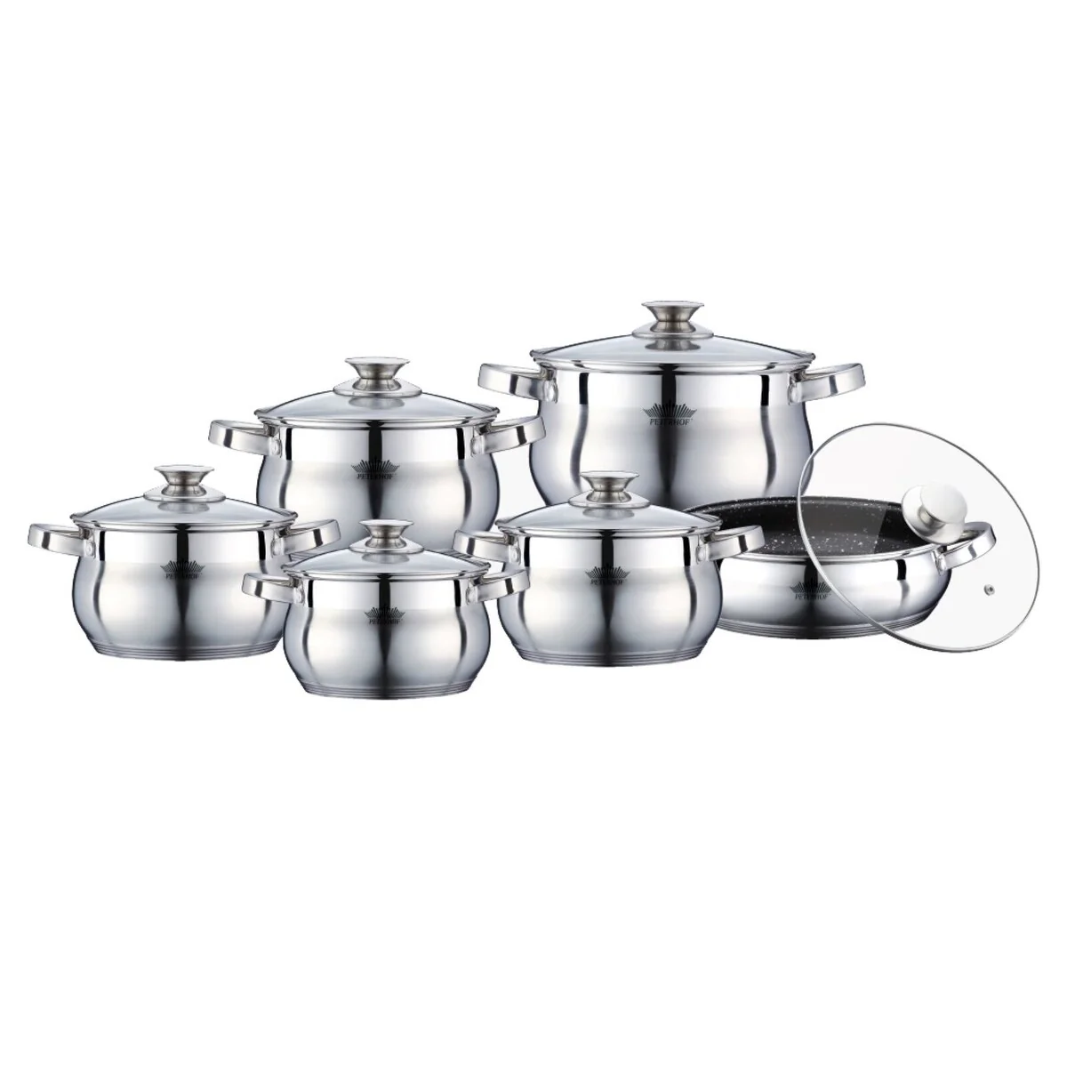 12 Piece Stainless Steel Cookware Set
