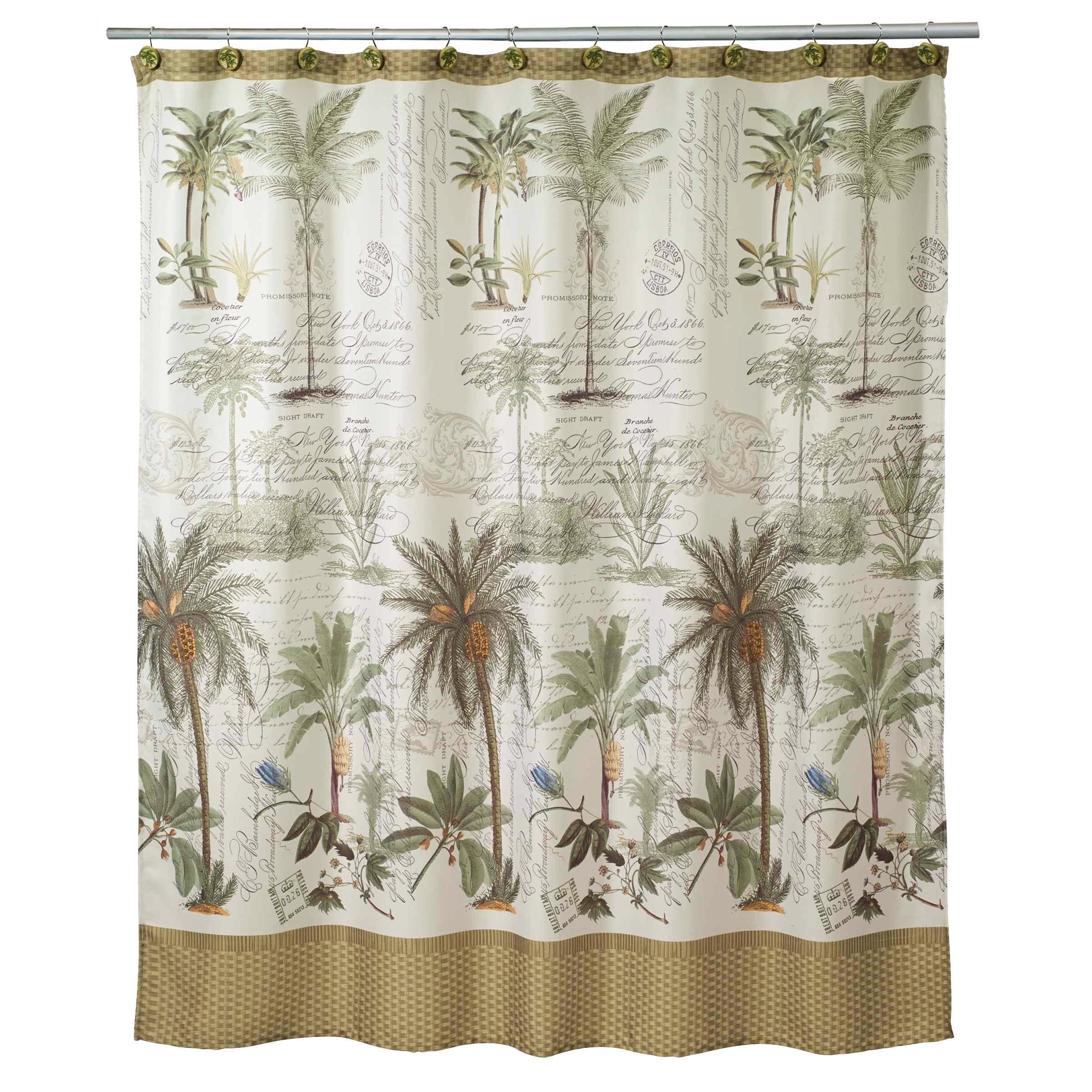 Avanti Linens Colony Palm Shower Curtain