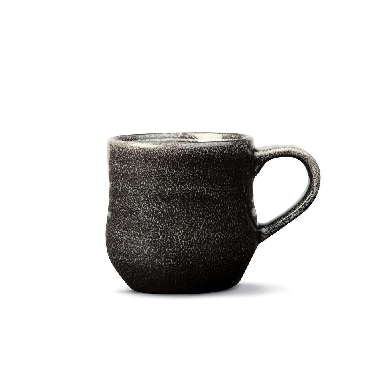Loft Speckled Reactive Glaze Stoneware Coffee Hot Coco Mug 16 oz. Black Dishwasher Safe