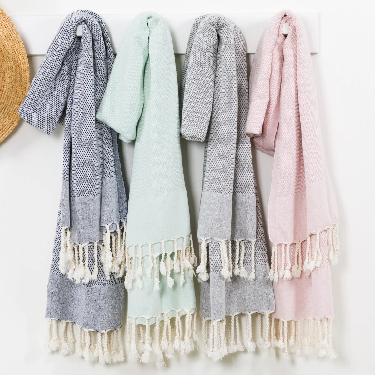 Authentic Hotel and Spa Turkish Cotton Fun in Paradise Pestemal Beach Towel (Set of 2)