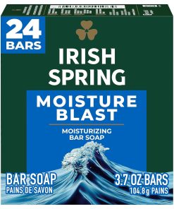 Irish Spring Bar Soap for Men, Original Clean, Smell Fresh and Clean for 12 Hours, Men Soap Bars for Washing Hands and Body, Mild for Skin, Recyclable Carton, 3.7 Ounce - 3 Count (Pack of 8)