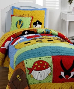 Cottage Home "Treasure Island" Twin 3-Piece Quilt Set