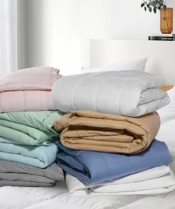 Lightweight Cooling Lyocell White Down Blanket, Tencel Comforter for Summer