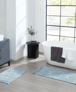 Jean Pierre Ricardo Cotton Fringe 2-Piece Bath Rug Set