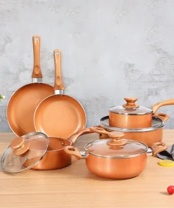 10 Piece Ceramic Nonstick Aluminum Cookware Set