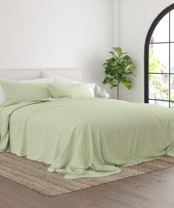 Becky Cameron Puffed Chevron Pattern 4 Piece Deep Pocket Bed Sheet Set