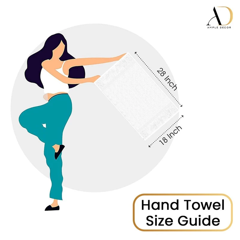 Hand Towel Popcorn Textured- Quick Drying 18 X 28 Inch by Ample Decor