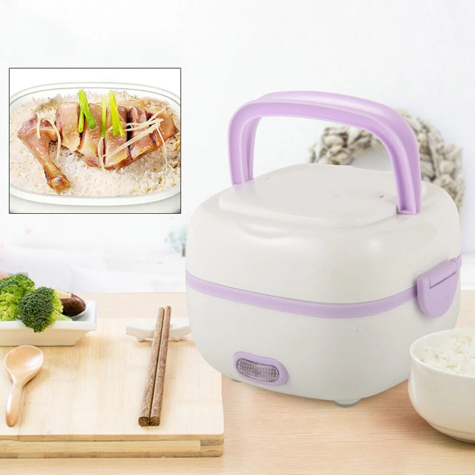 1L Electric Lunch Box Mini Rice Cooker Food Steamer