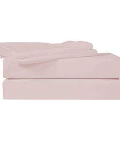 Just Linen 400 TC 100% Egyptian Cotton Sateen, Solid Colours, Full Sheet Set with Deep Pocketed Fitted Sheet