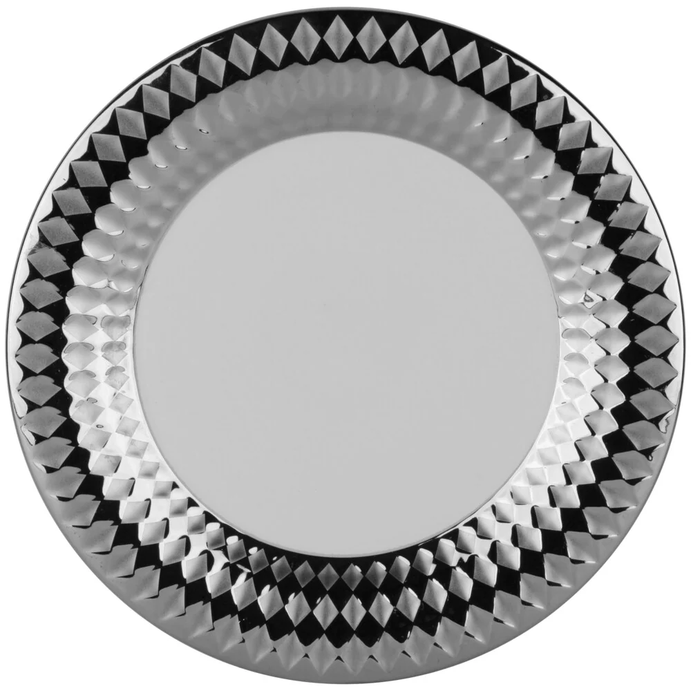 10 Strawberry Street Cairo 10.5-inch Dinner Plate Silver (Set of 6)