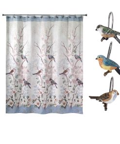 Avanti Linens Love Nest Shower Curtain & Hook Set
