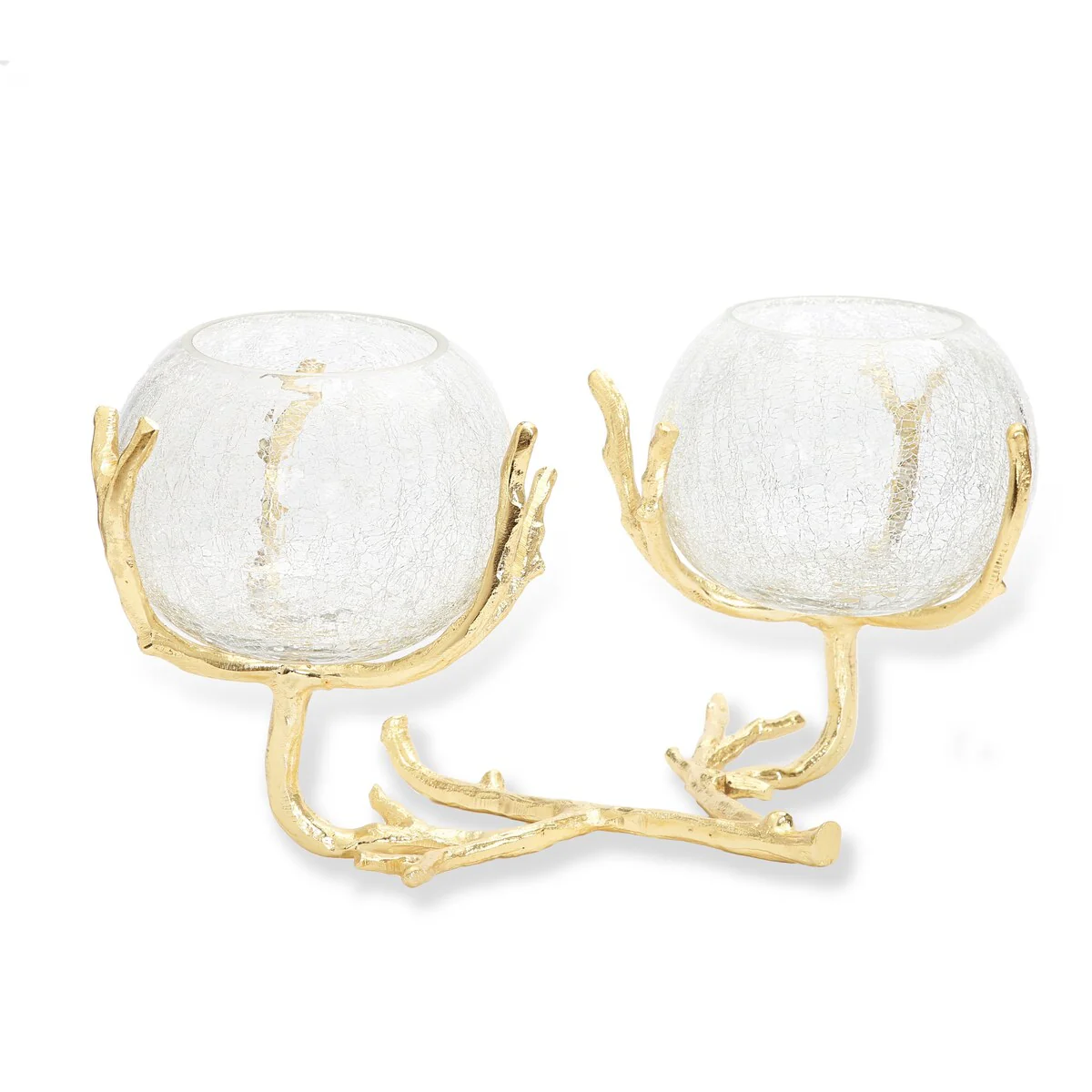 15.35 "Gold 2 Branch Centerpiece