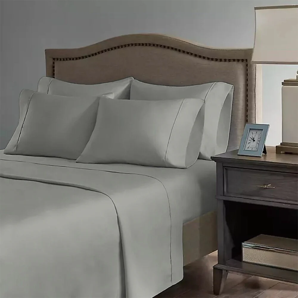 2200 Count 6 Pc Premium Bamboo Deep Pocket CalKing Sheet Light Taupe
