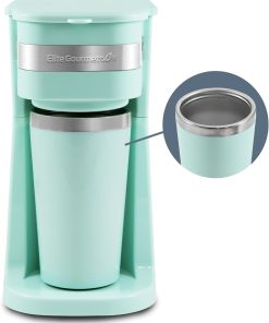 Elite Gourmet EHC-5055 Automatic 5-Cup Brew & Drip Coffee Maker with Pause N Serve Reusable Filter, On/Off Switch, Water Level Indicator