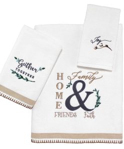Avanti Linens Modern Farmhouse 3-Piece Towel Set - Towel 3pc Set - B/H/FT