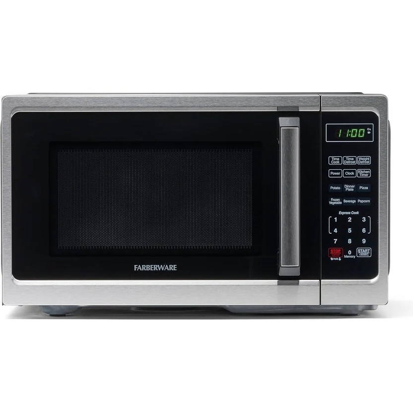 0.9 Cu Ft Countertop Microwave with 900-Watt Power & Stainless Steel Finish