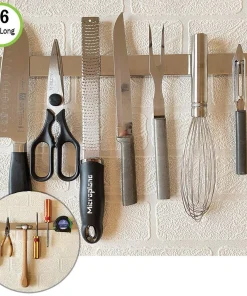 Evelots Magnetic Knife/Tool Bar-Stainless Steel-Wall Mount-Strong Magnet-16 inch - Single Unit