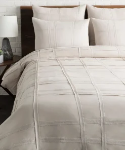 Lesleigh Light Gray Modern Duvet Cover Set