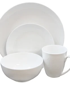 Gibson Home Laila White Porcelain 16-piece Dinnerware Set