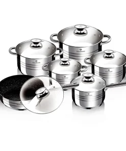 Berlinger Haus 12-Piece Jumbo Stainless Steel Gourmet Cookware Set