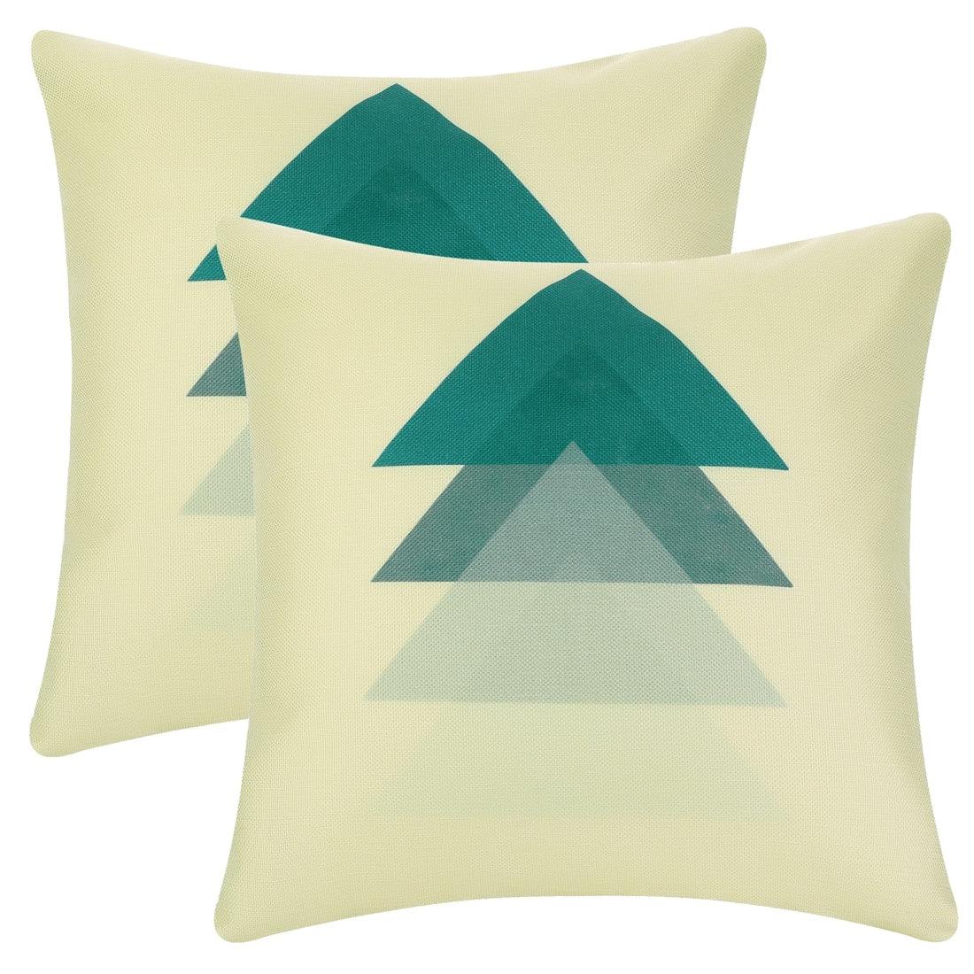 2 Packs of Geometric Triangle Printed Pillow Covers for Home Office