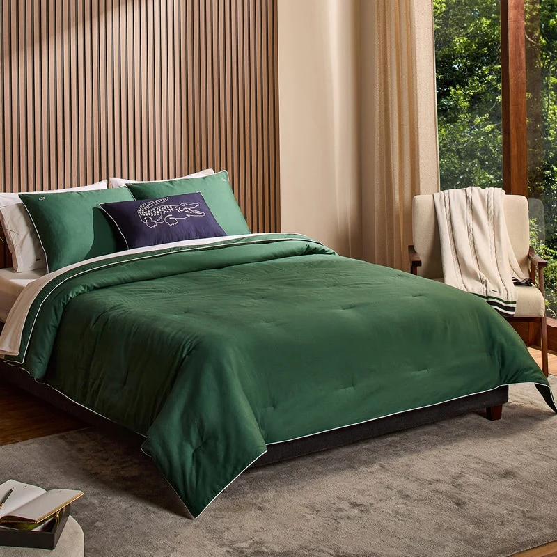 Lacoste Tiebreak 3-Piece Percale Cotton Comforter Set