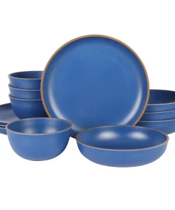 12 Piece Double Bowl Malemine Dinnerware Set