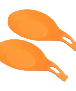 3.74" Heat Resistant Silicone Spoon Rest Kitchen Utensil Holder, 2Pcs