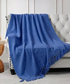 Crystal Chenille Knitted Throw