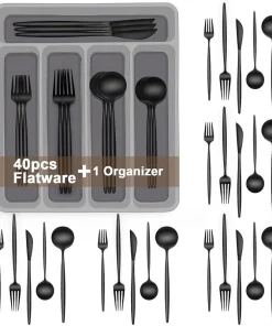 60-Piece Silverware Set with Organizer