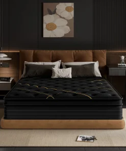 14-inch Plush Gel Memory Foam Mattress with Pocket Spring Hybrid Mattress