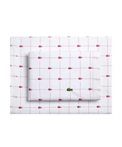 Lacoste Slice Geometric Cotton Sheet Set