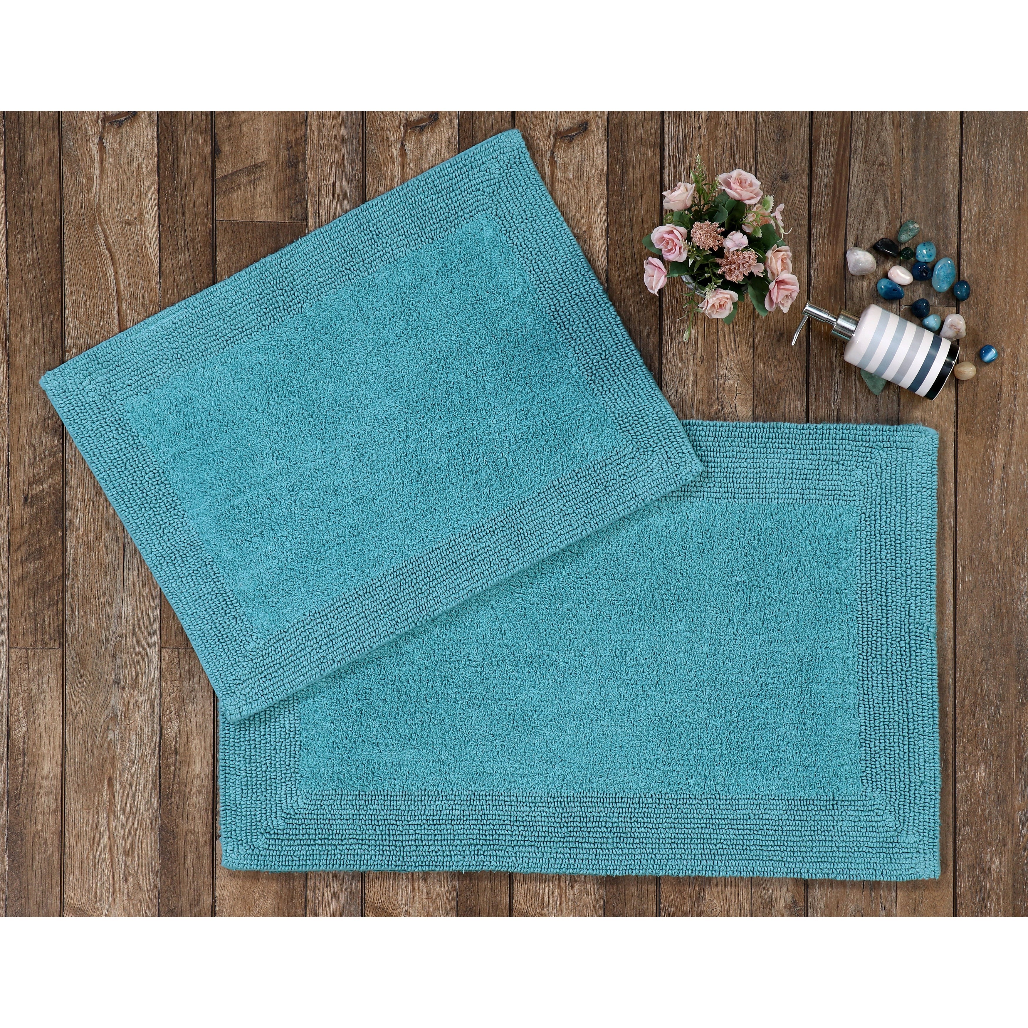 Better Trends Aaron Collection 100% Cotton 2 Piece Bath Rug Set