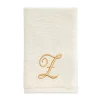 Avanti Linens Ivory/Gold Script Monogram Fingertip Towel Letter Z - Fingertip Towel