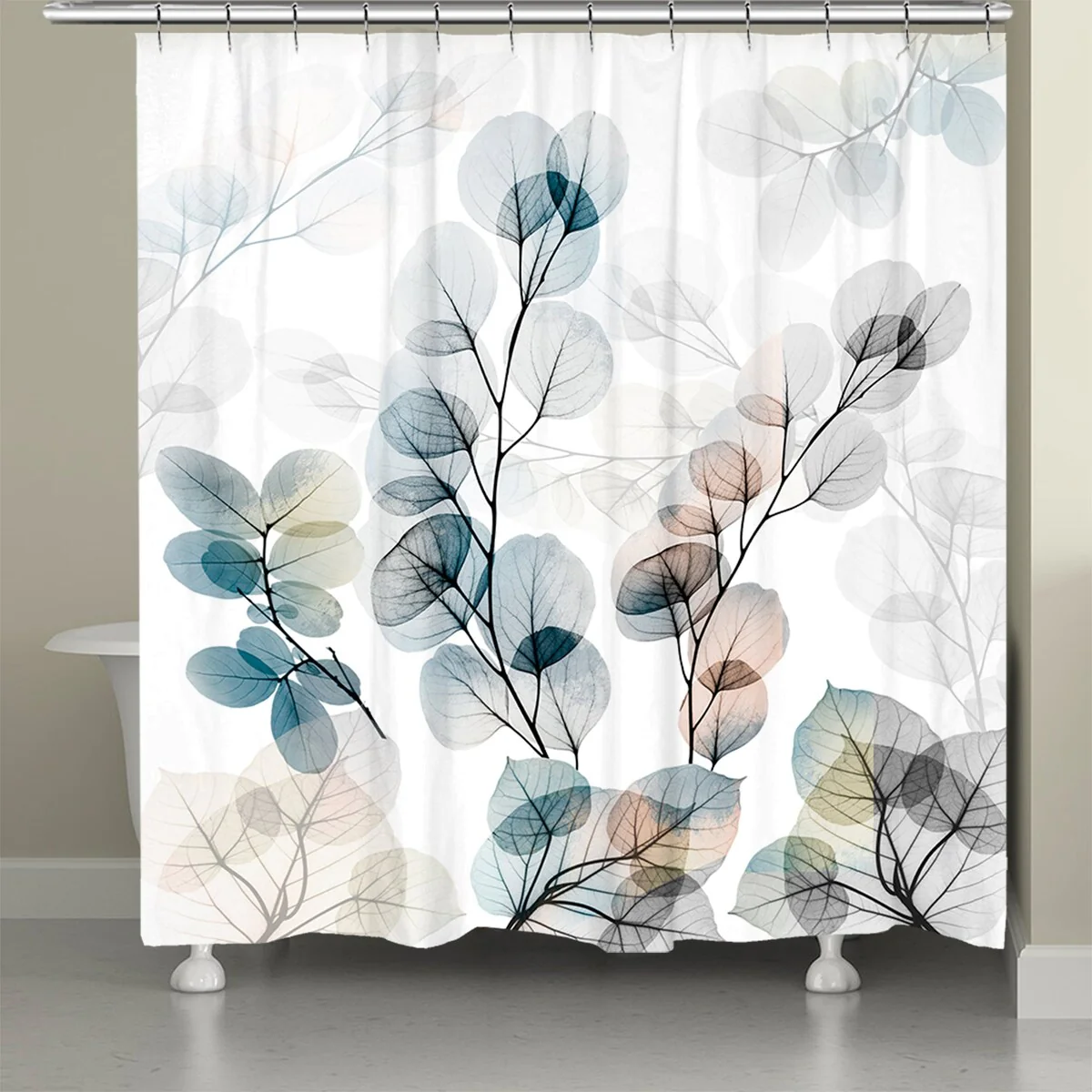 Laural Home Multi Eucalyptus X-Ray Shower Curtain