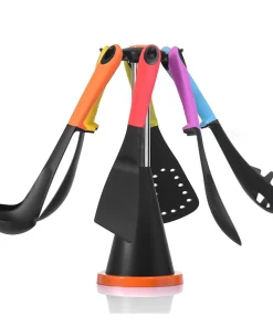 6 Piece Utensil Set with Rotating Storage Stand