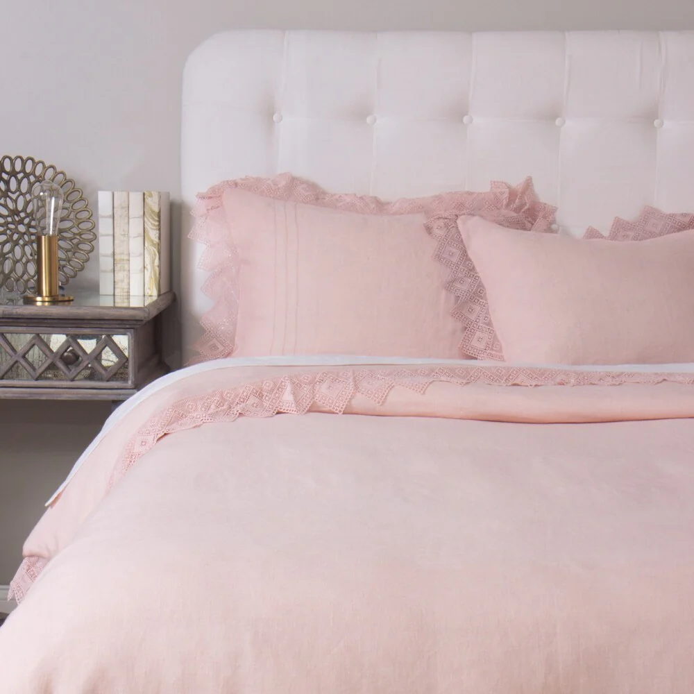Lalim Lace Linen Duvet Cover