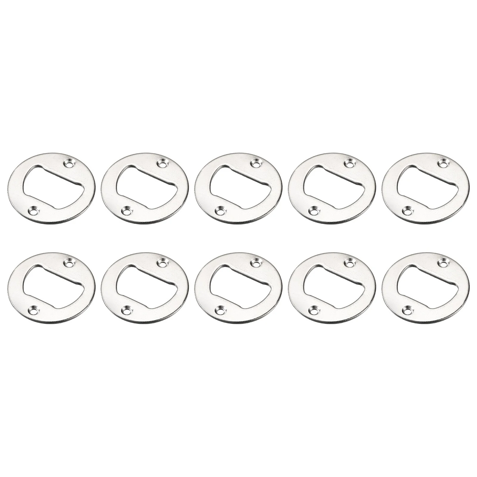 10pcs Bottle Opener Inserts Kits Flat Beer Bottle Opener Hardware Parts, Silver