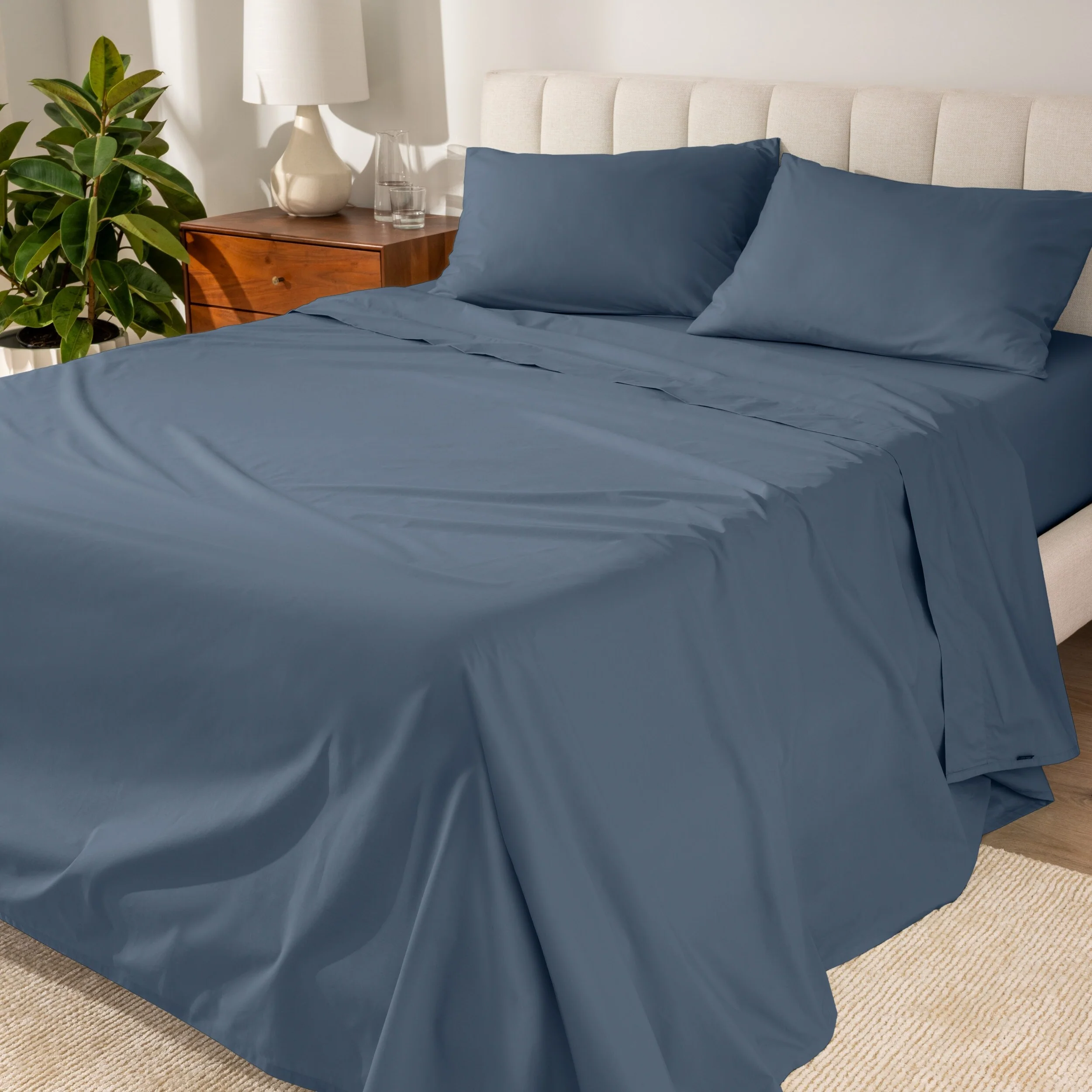 Bare Home Organic Cotton Sheet Set - Crisp Percale Weave