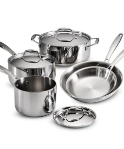 8 PC Cookware Set - Tri-Ply Clad SS Induction - SEA - Gourmet