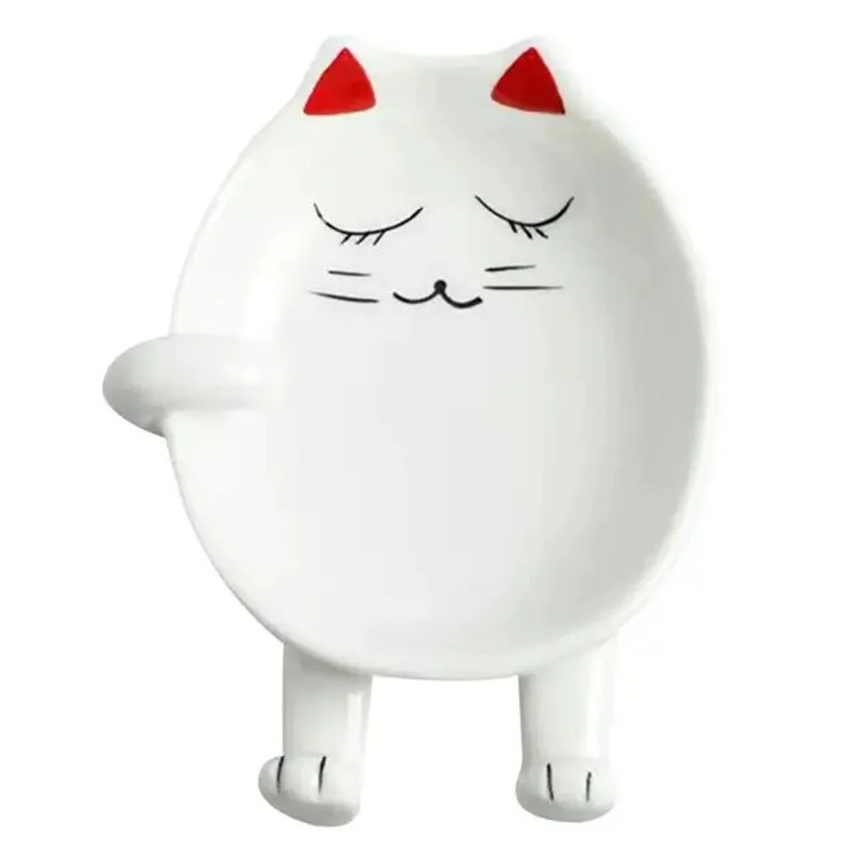 Cat Spoon Rest Ceramic Cute Spoon Holder Rest for Stove Top