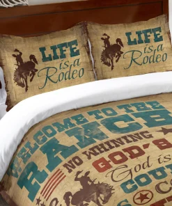 Laural Home Rodeo Words Standard Pillow Sham