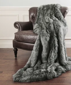 Aurora Home Luxury Long Faux Fur Throw Blanket