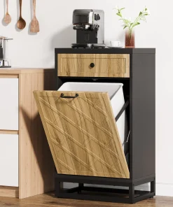 10 Gallon Tilt Out Trash Can Cabinet for Kitchen, Laundry Storage Cabinet