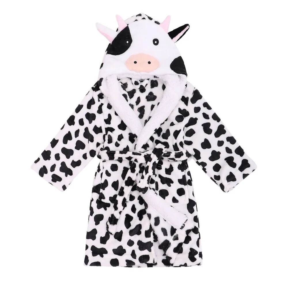 Arctic Paw Zoo Crew Fuzzy Sherpa Lined Hooded Animal Bathrobe