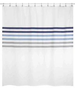 Izod Augusta Stripe White Shower Curtain