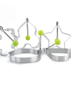 5Pcs Egg Ring Molds - Heart, Flower, Star Egg Round Ring Set