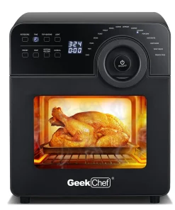 Air Fryer Toaster Oven, Geek Chef 24.5 Quart LCD Countertop - 13"x14.6"x15"